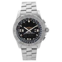 Breitling Airwolf Steel Chronograph Black Dial Mens Quartz Watch A78363