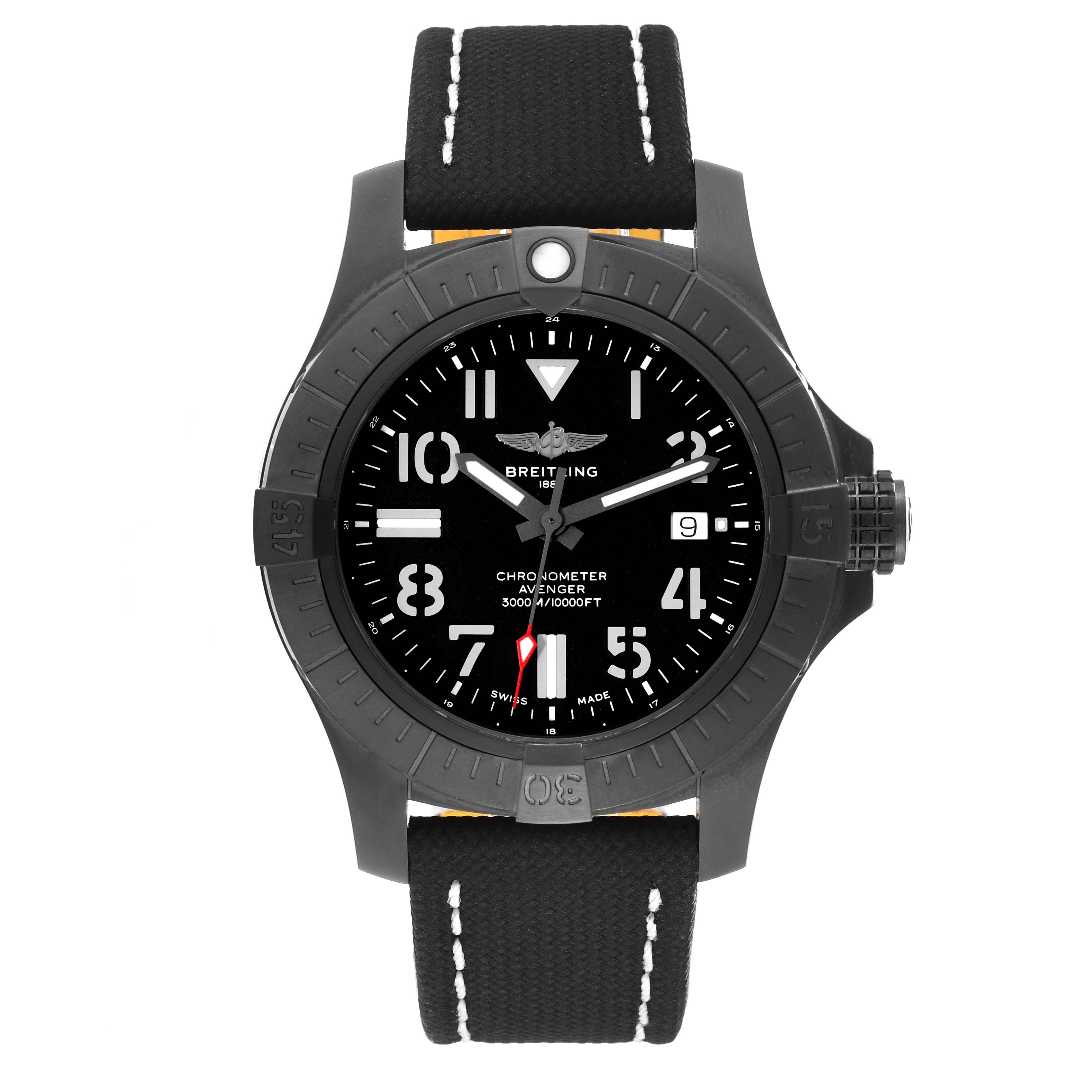 Breitling Avenger Automatic 45 Seawolf Night Mission Titanium Mens Watch V17319 For Sale 1
