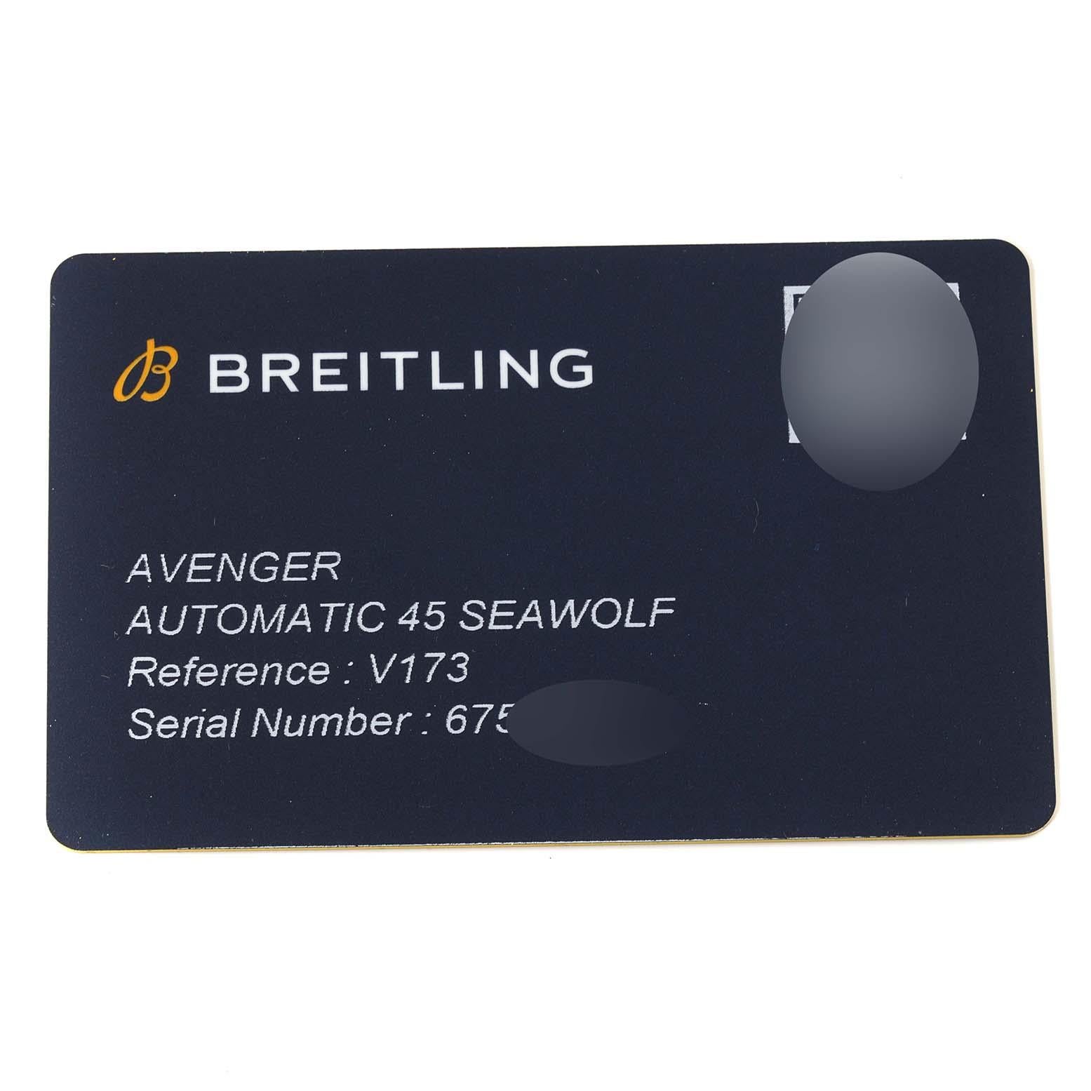 Breitling Avenger Automatic 45 Seawolf Night Mission Titanium Mens Watch V17319 For Sale 2