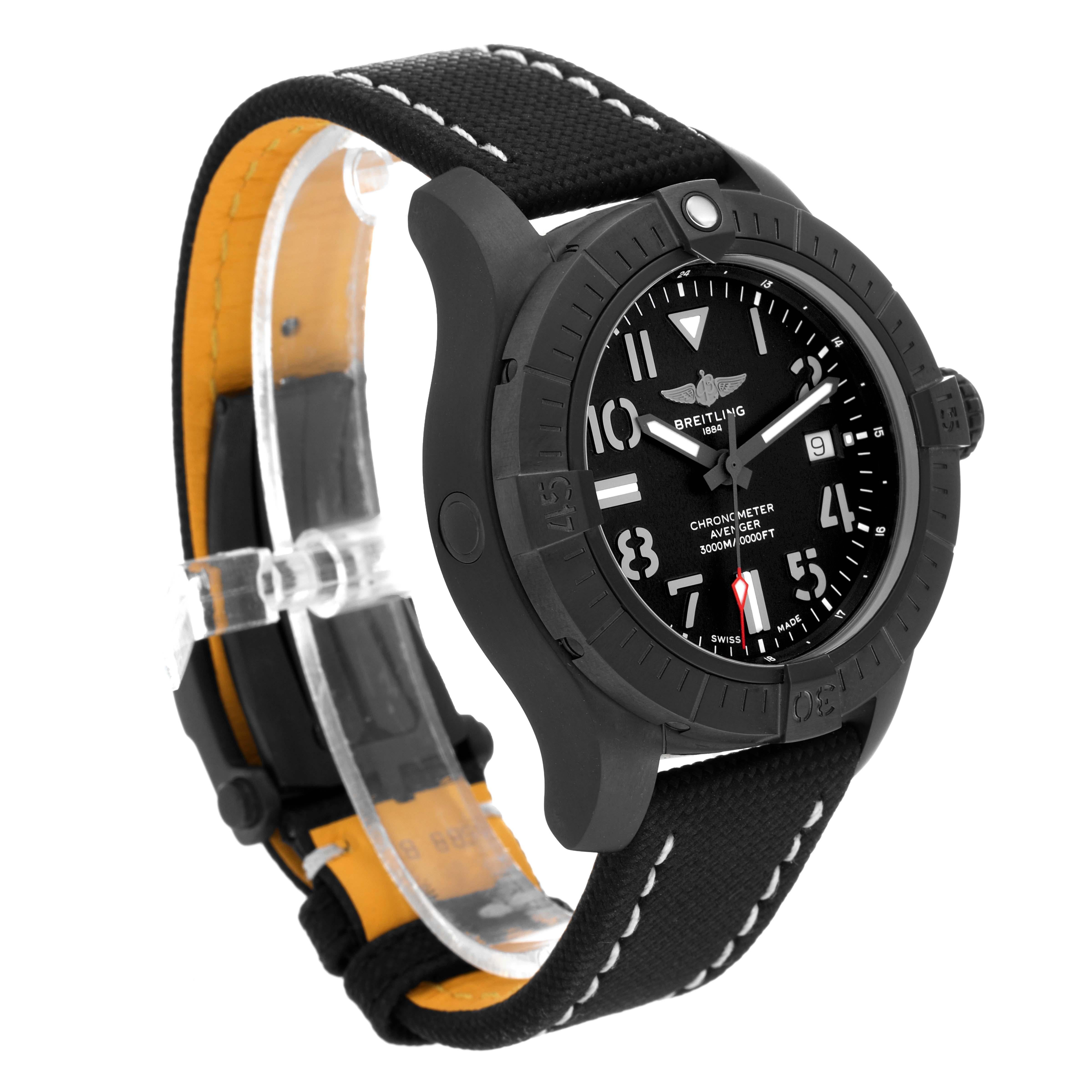 Breitling Avenger Automatic 45 Seawolf Night Mission Titanium Mens Watch V17319 For Sale 3