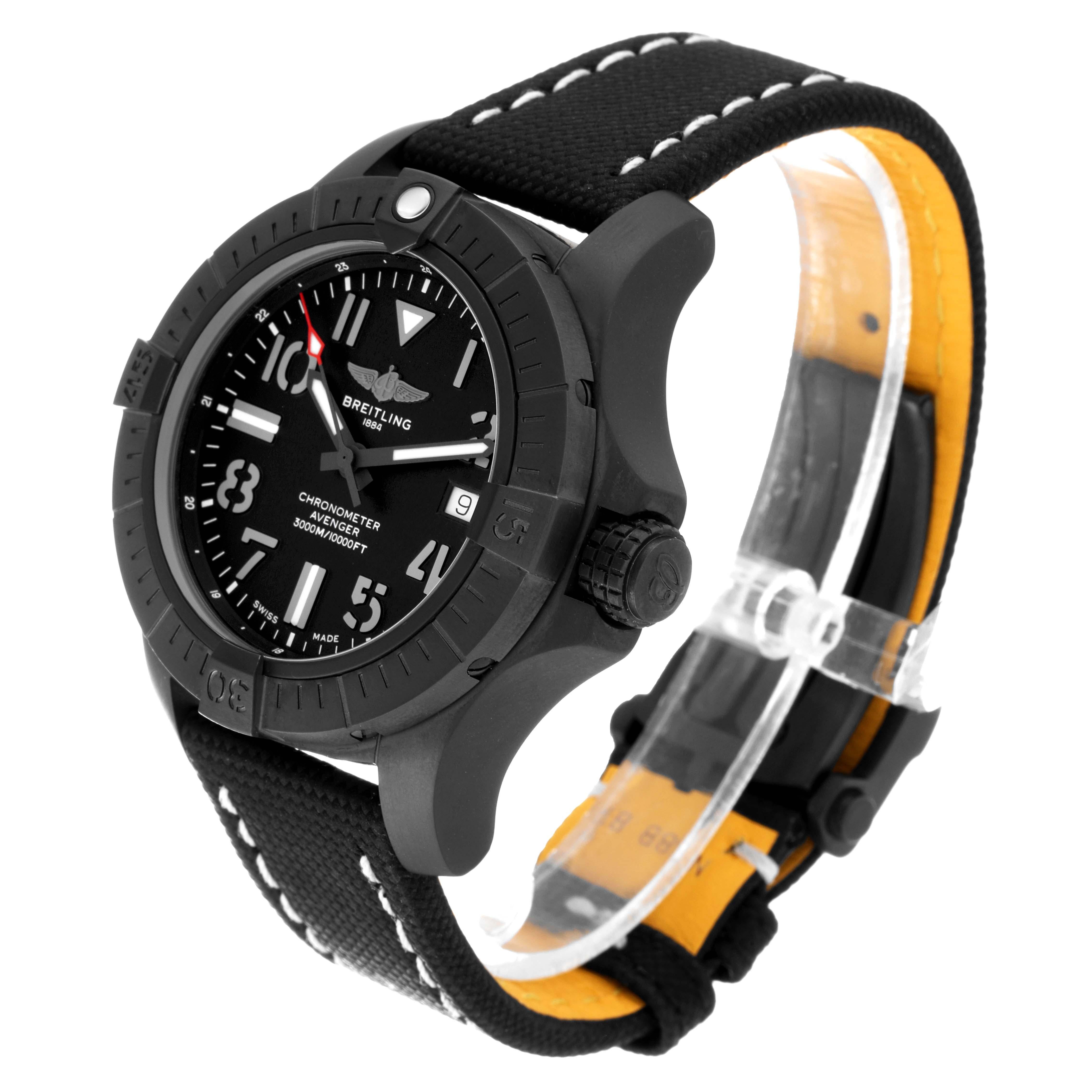 Breitling Avenger Automatic 45 Seawolf Night Mission Titanium Mens Watch V17319 For Sale 4