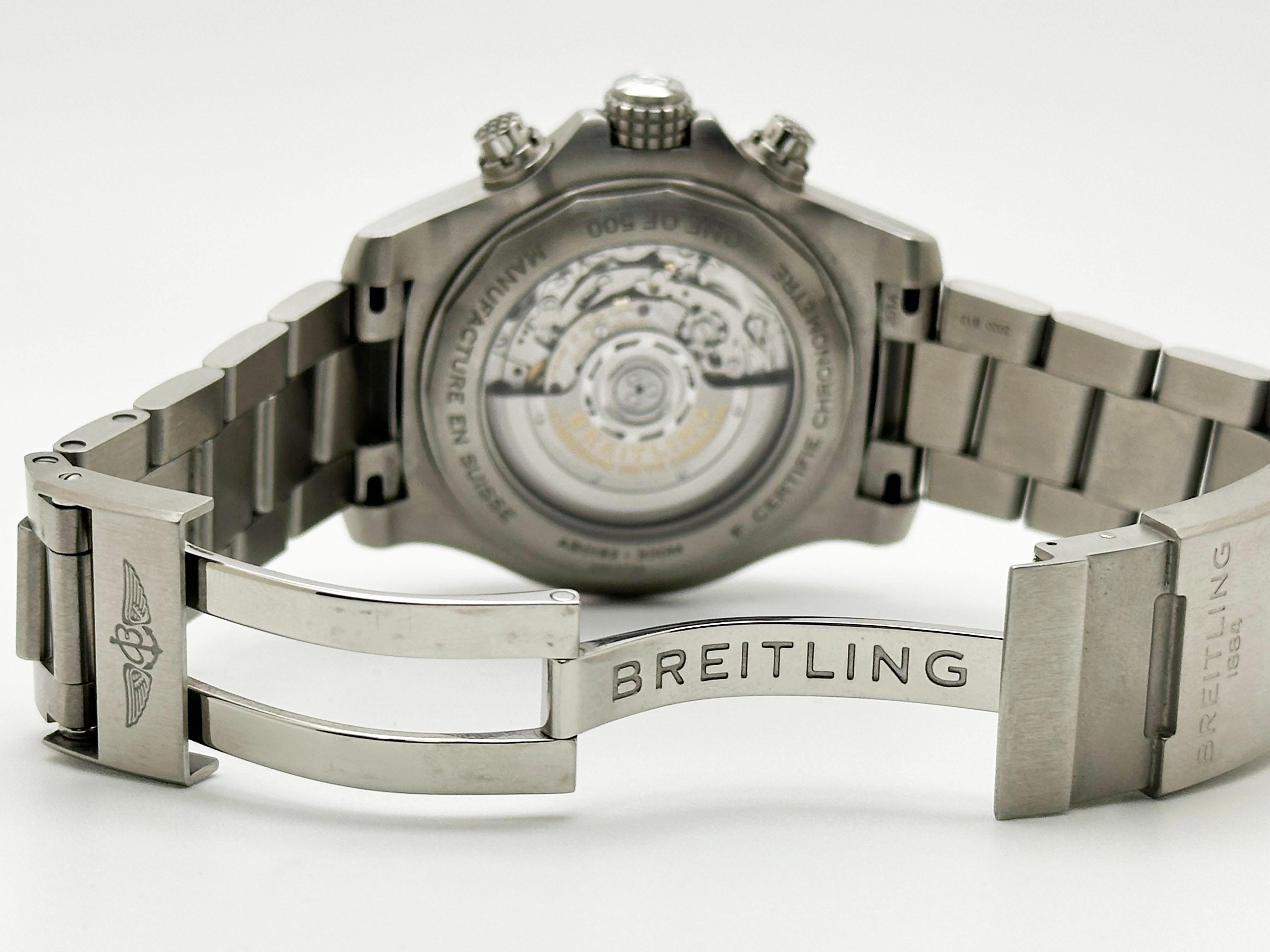 Breitling Avenger B01 AB0182 Quadrante grigio in acciaio inox 45mm in vendita 2