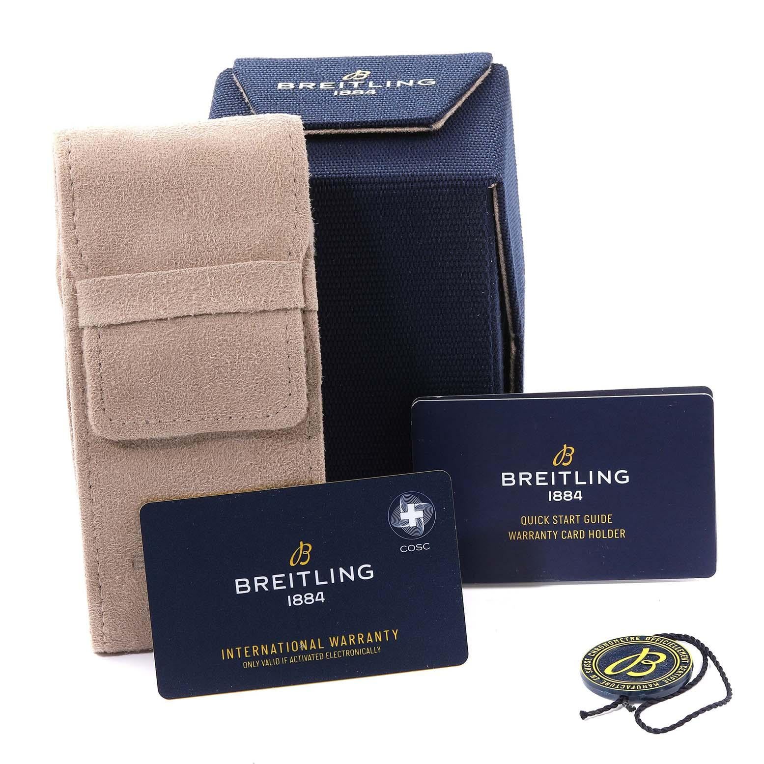 Breitling Avenger B01 Chronograph 45 Stahl Herrenuhr AB0182 Box Card im Angebot 6
