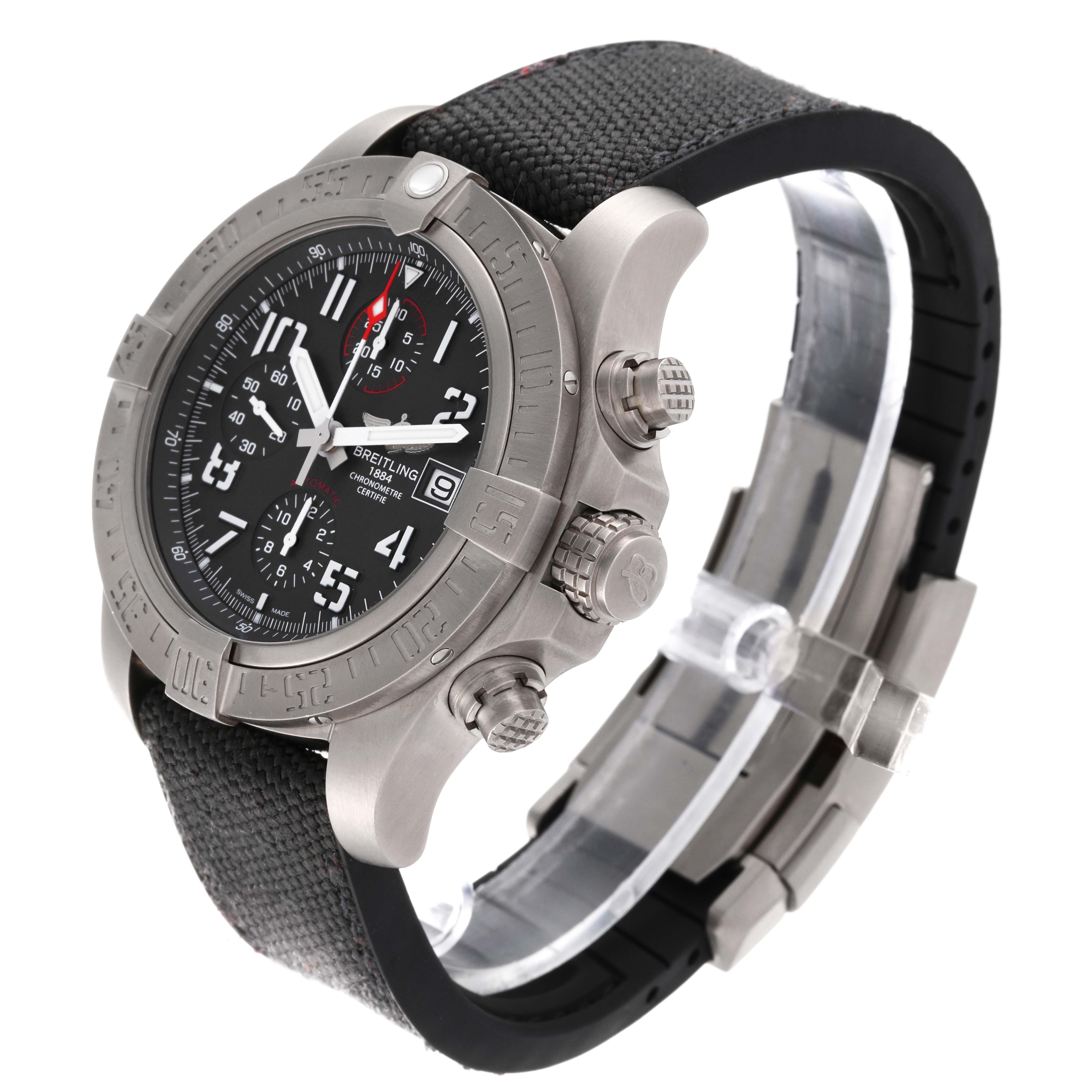Men's Breitling Avenger Bandit Chronograph Grey Dial Titanium Mens Watch E13383
