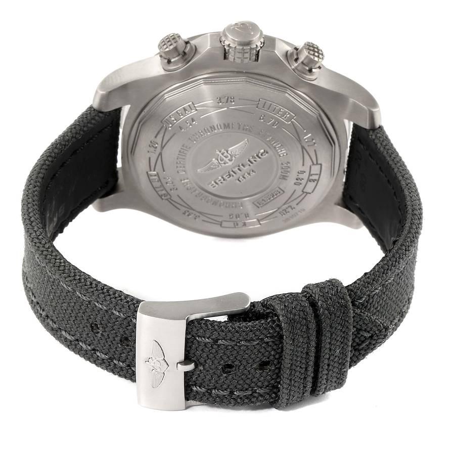Breitling Avenger Bandit Grey Dial Green Stap Titanium Watch E13383 Box Papers 1