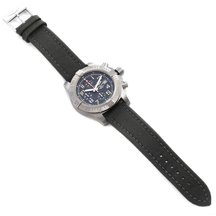 Breitling Avenger Bandit Grey Dial Green Stap Titanium Watch E13383 Box Papers 2