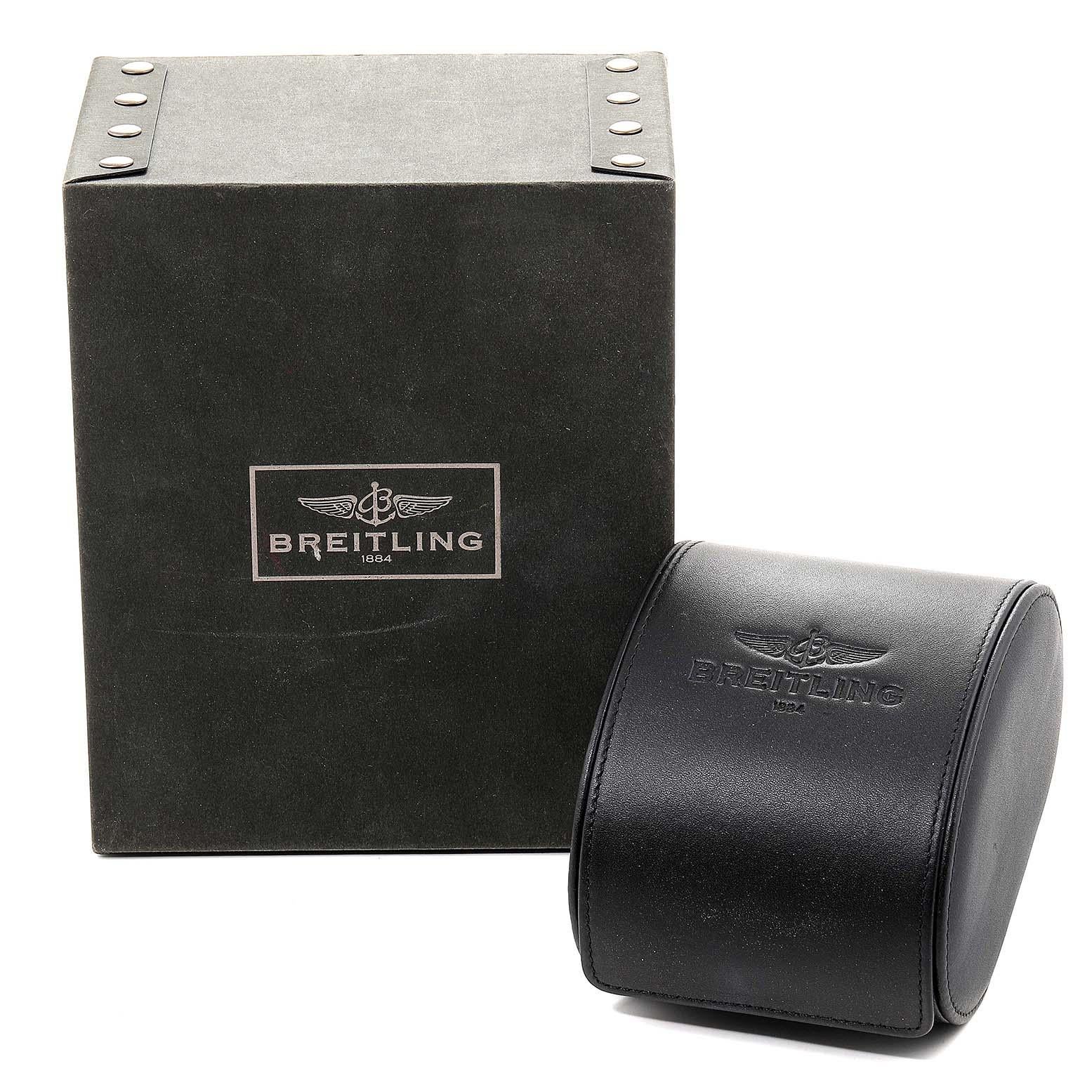 Breitling Avenger Black Dial Chronograph Titanium Watch E13360 Box For Sale 4