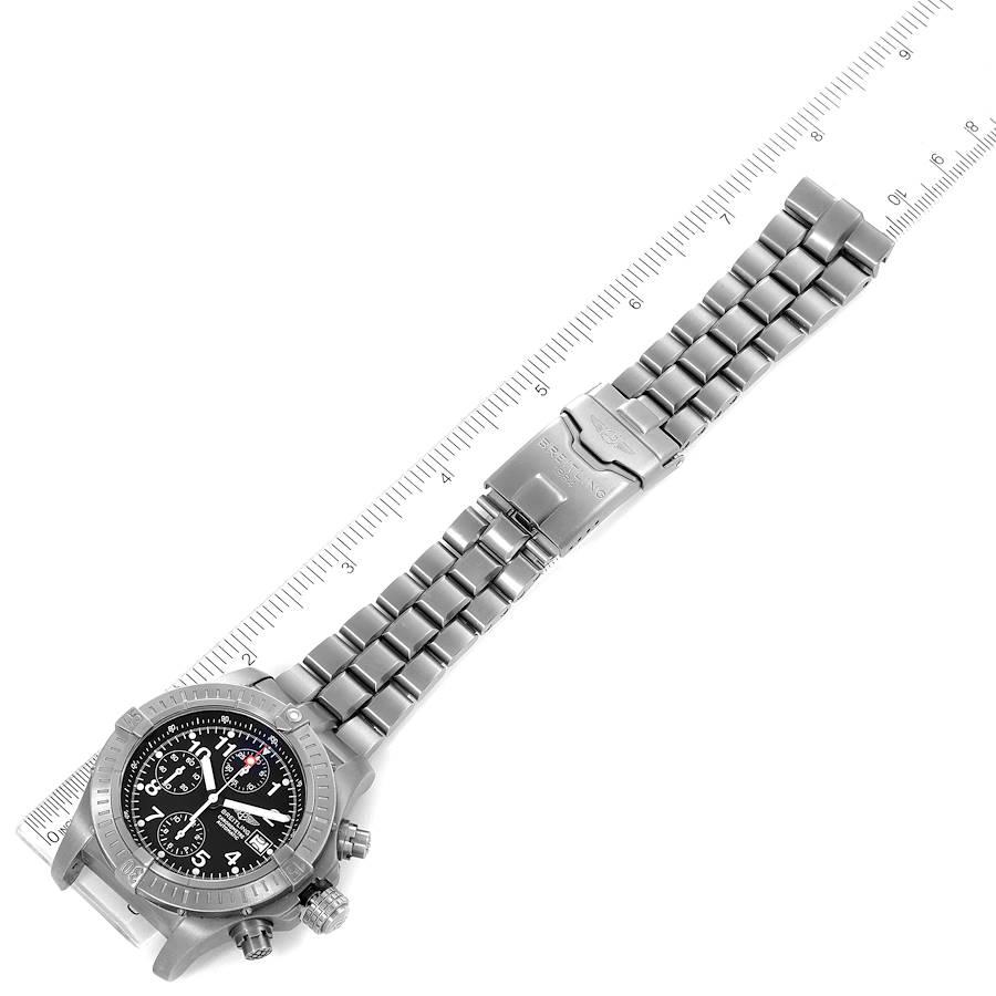 Breitling Avenger Black Dial Chronograph Titanium Watch E13360 For Sale 1