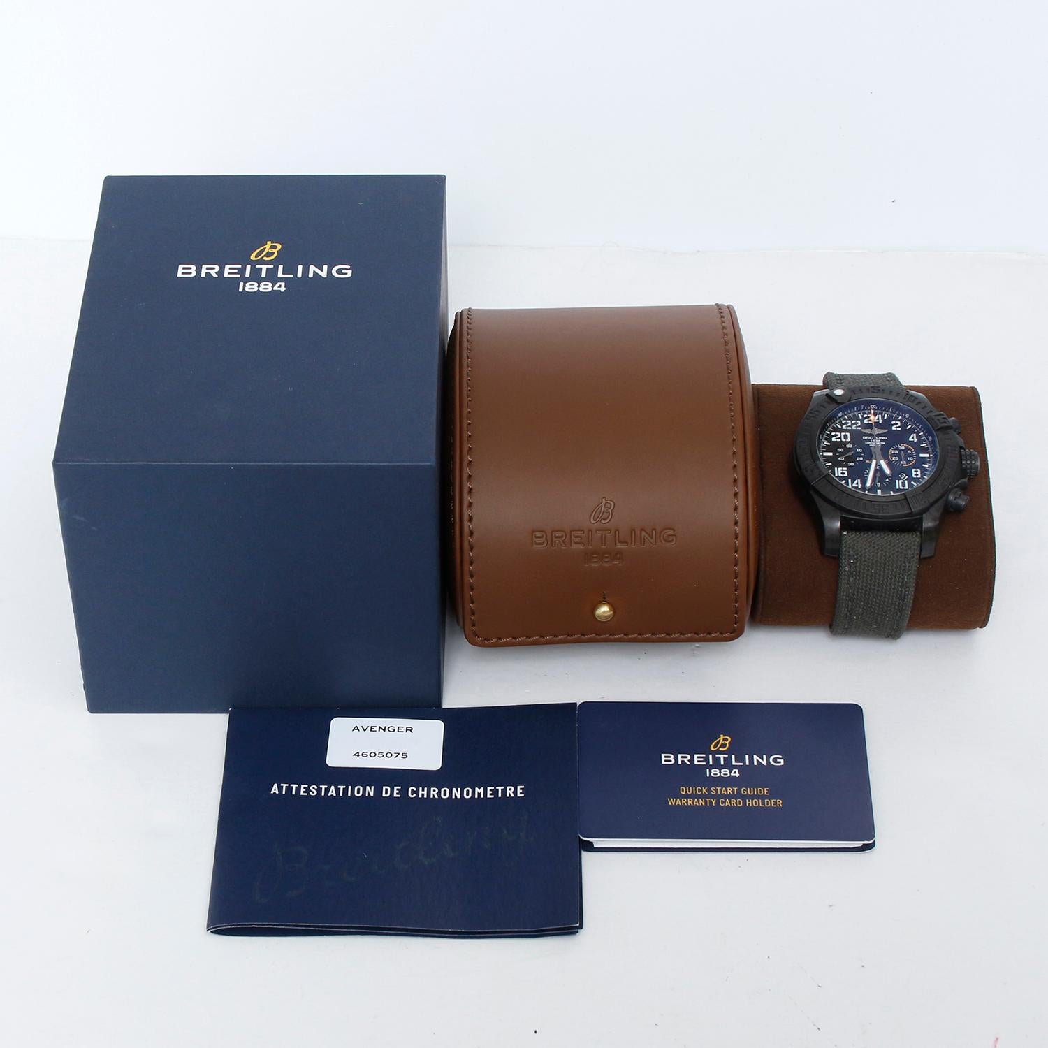 Reloj Breitling Avenger Esfera Negra Crono Hombre XB1210 3