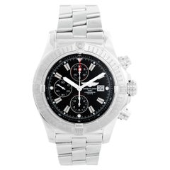 Breitling Avenger Black Dial Men's Chrono Stainless Steel Watch A13370