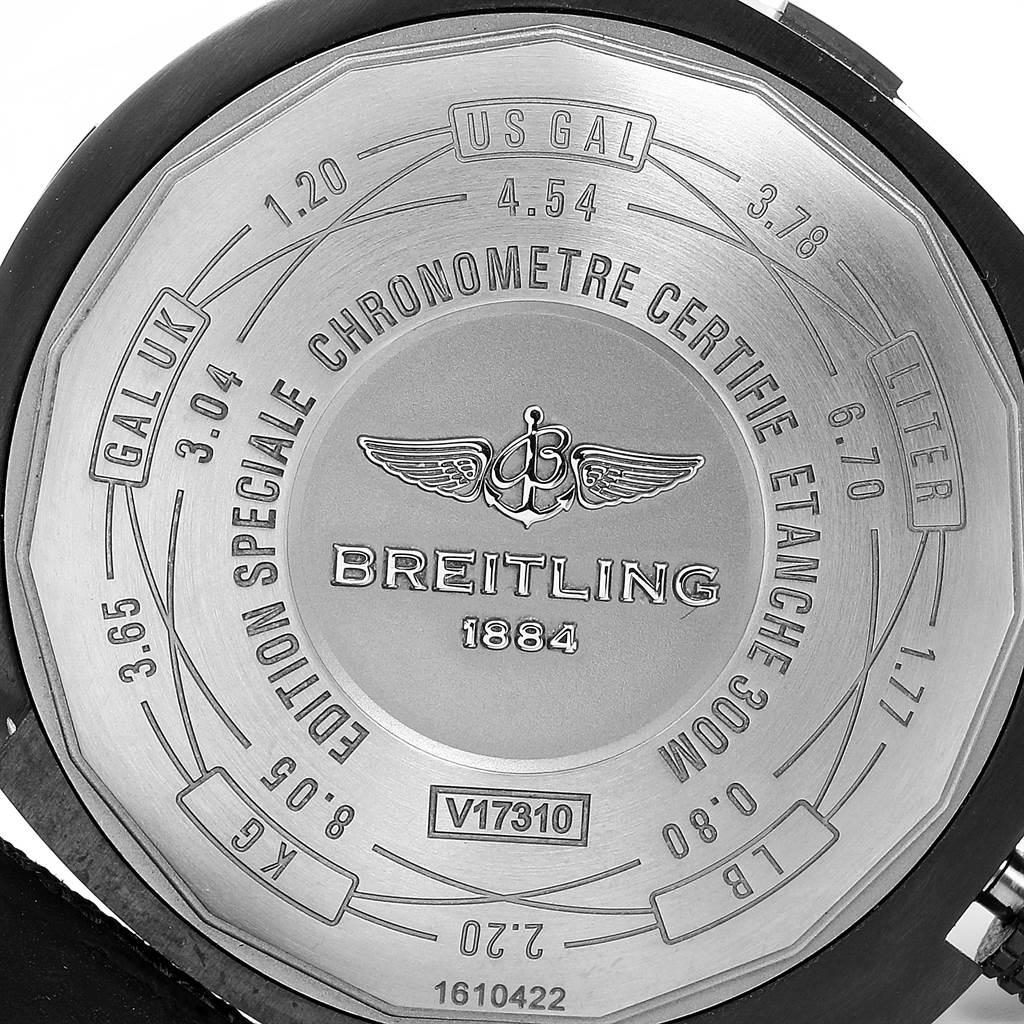 Breitling Avenger Blackbird 48 Titanium Canvas Strap Men’s Watch V17310 For Sale 1