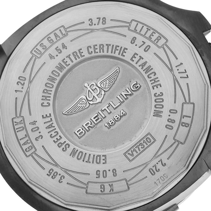 Men's Breitling Avenger Blackbird 48 Titanium DLC Mens Watch V17310 Box Card For Sale