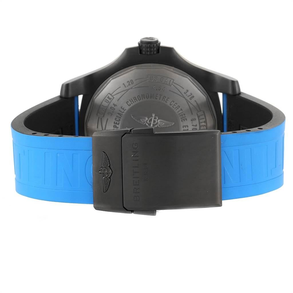 Breitling Avenger Blackbird 48 Titanium Rubber Strap Men’s Watch V17310 For Sale 1