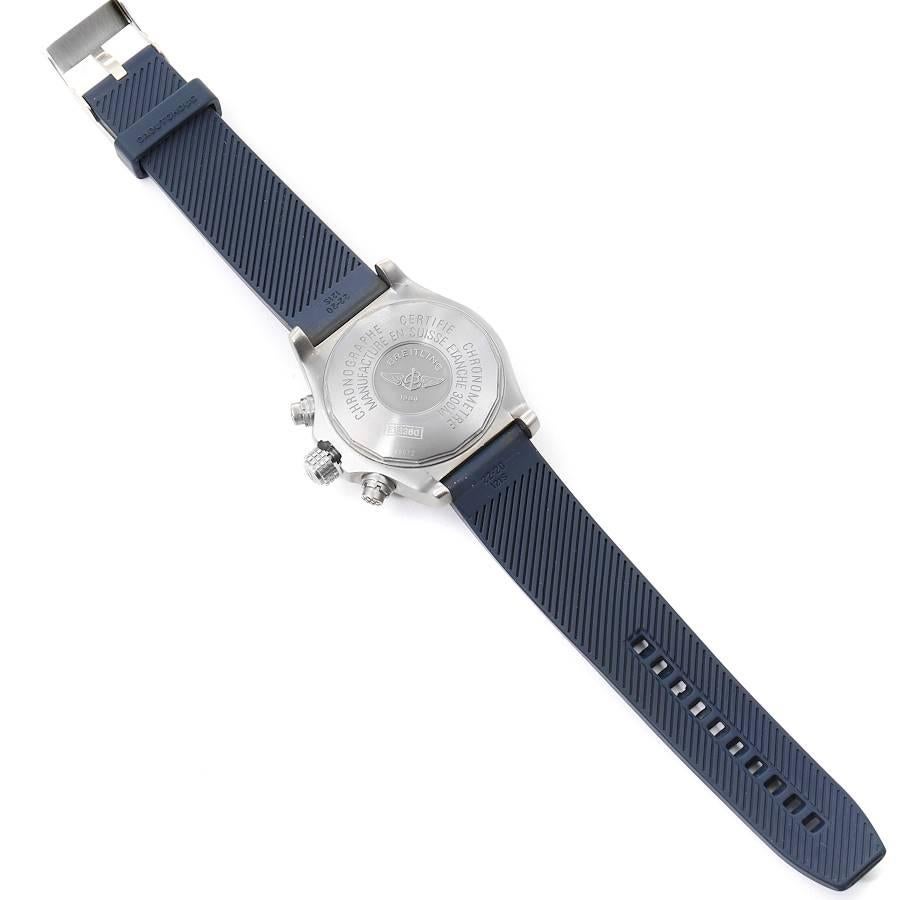 Breitling Avenger Blue Dial Chronograph Titanium Watch E13360 For Sale 6