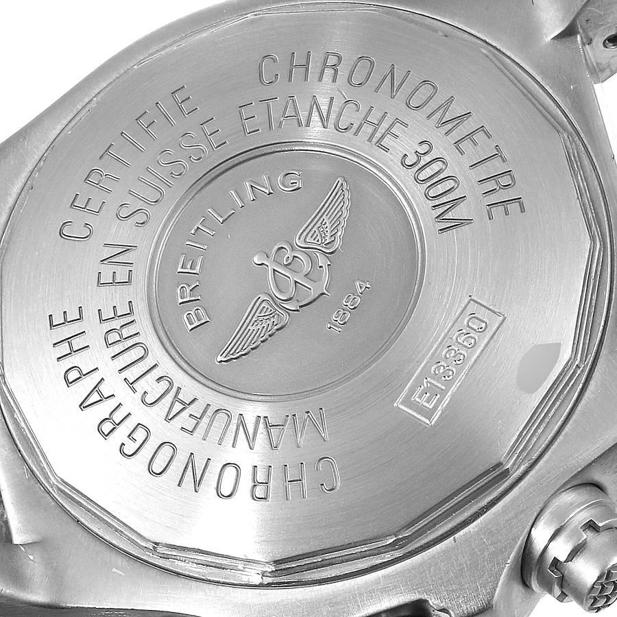 Breitling Avenger Blue Dial Chronograph Titanium Watch E13360 For Sale 3