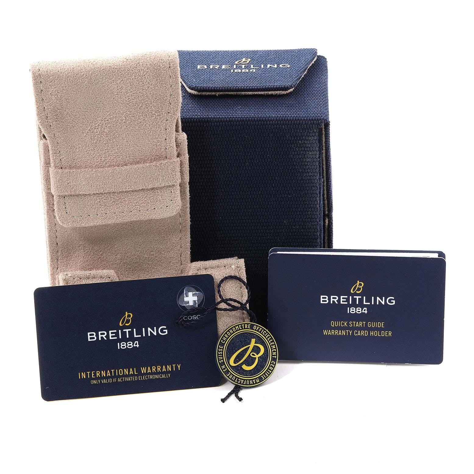 Breitling Avenger Chronograph 43 Stahl-Herrenuhr A13385 Box Card mit schwarzem Zifferblatt 8