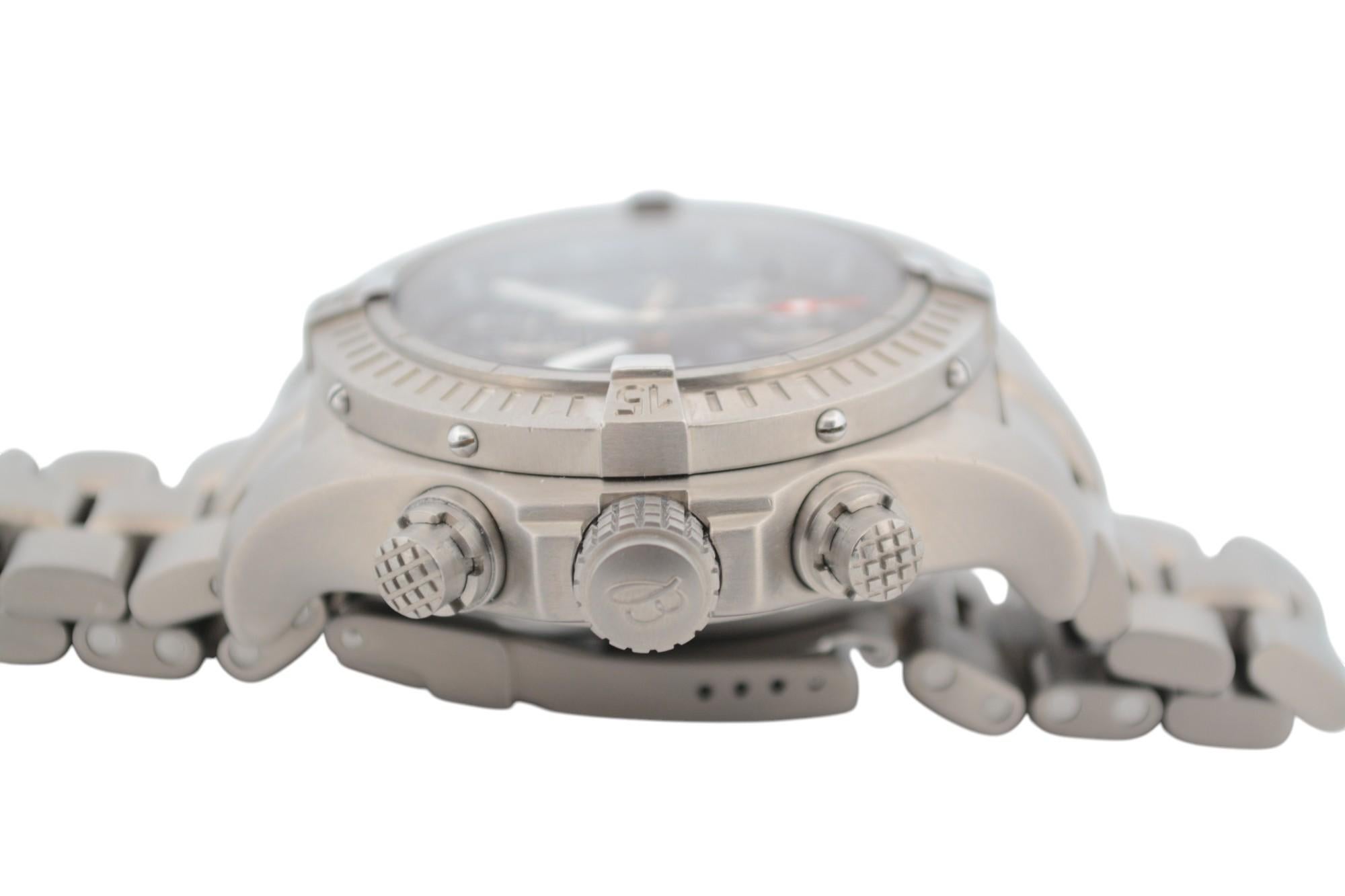 Breitling Avenger Chronograph 44mm Titanium Black Arabic Dial Automatic Ref: E13 For Sale 6