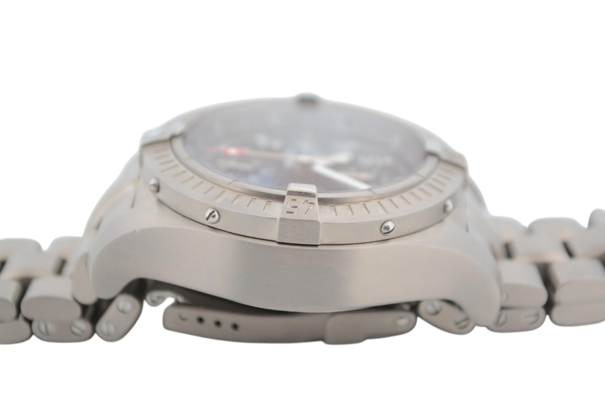 Breitling Avenger Chronograph 44mm Titanium Black Arabic Dial Automatic Ref: E13 For Sale 7