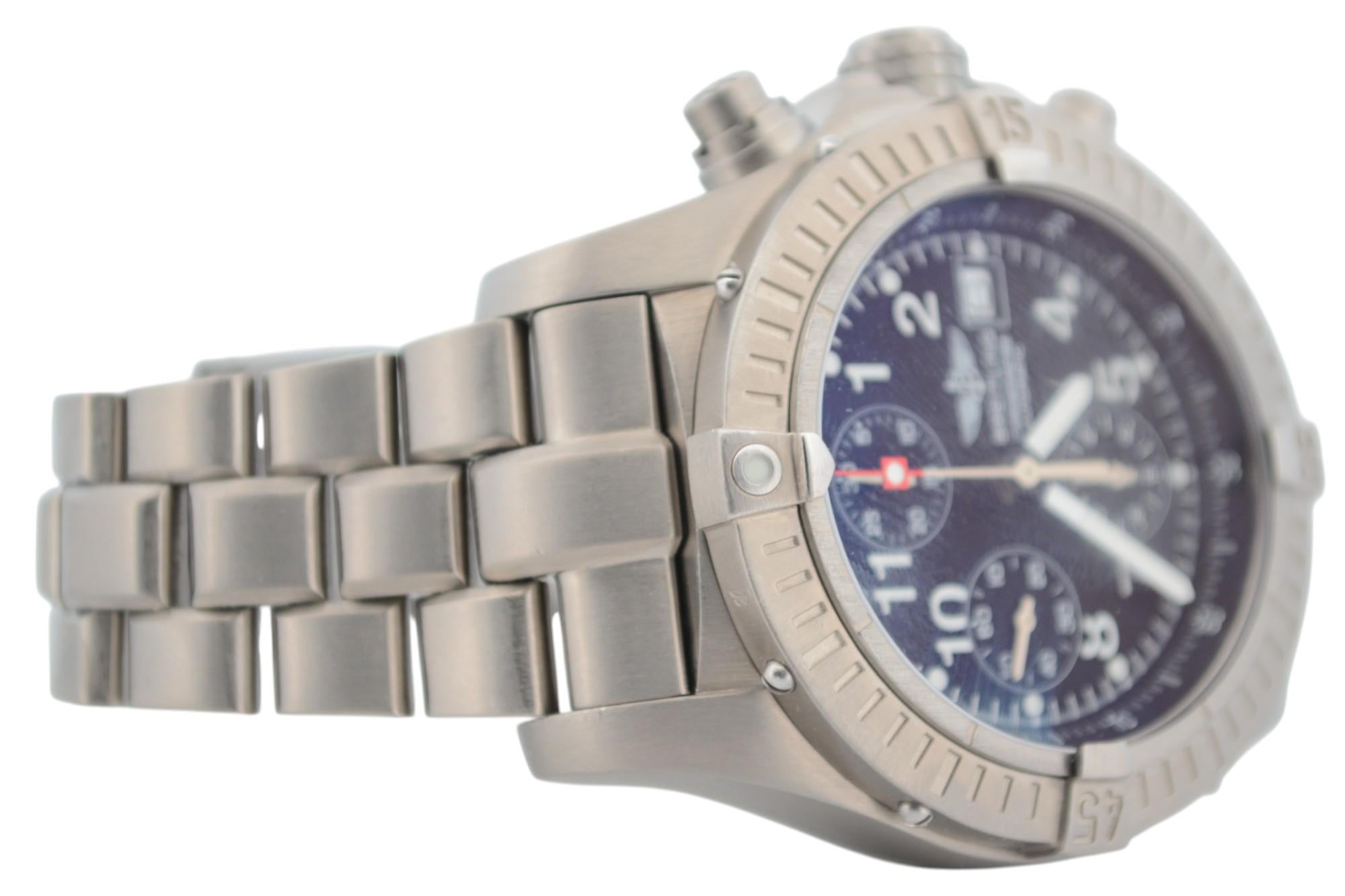Breitling Avenger Chronograph 44mm Titanium Black Arabic Dial Automatic Ref: E13 For Sale 3
