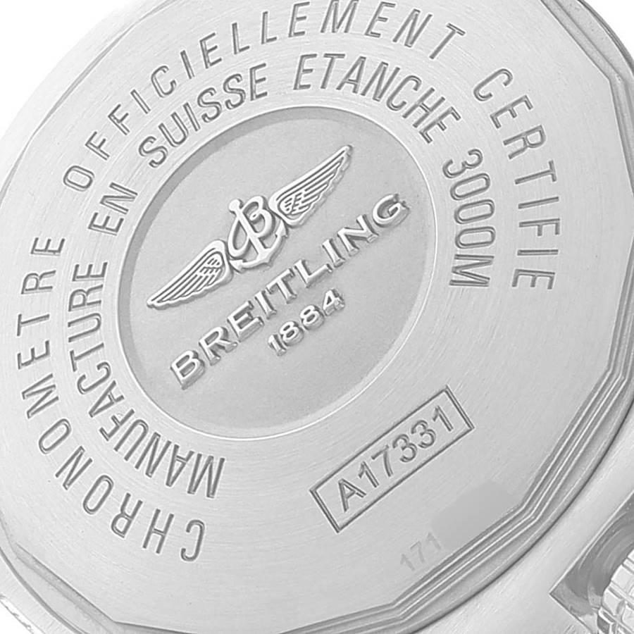 Breitling Avenger II 45 Seawolf Gelbes Zifferblatt Stahl Herrenuhr A17331 Box Card 4