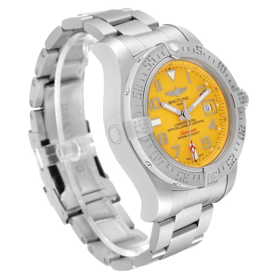 breitling yellow face watch