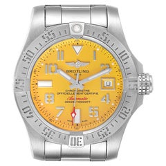 Breitling Avenger II 45 Seawolf Yellow Dial Steel Mens Watch A17331