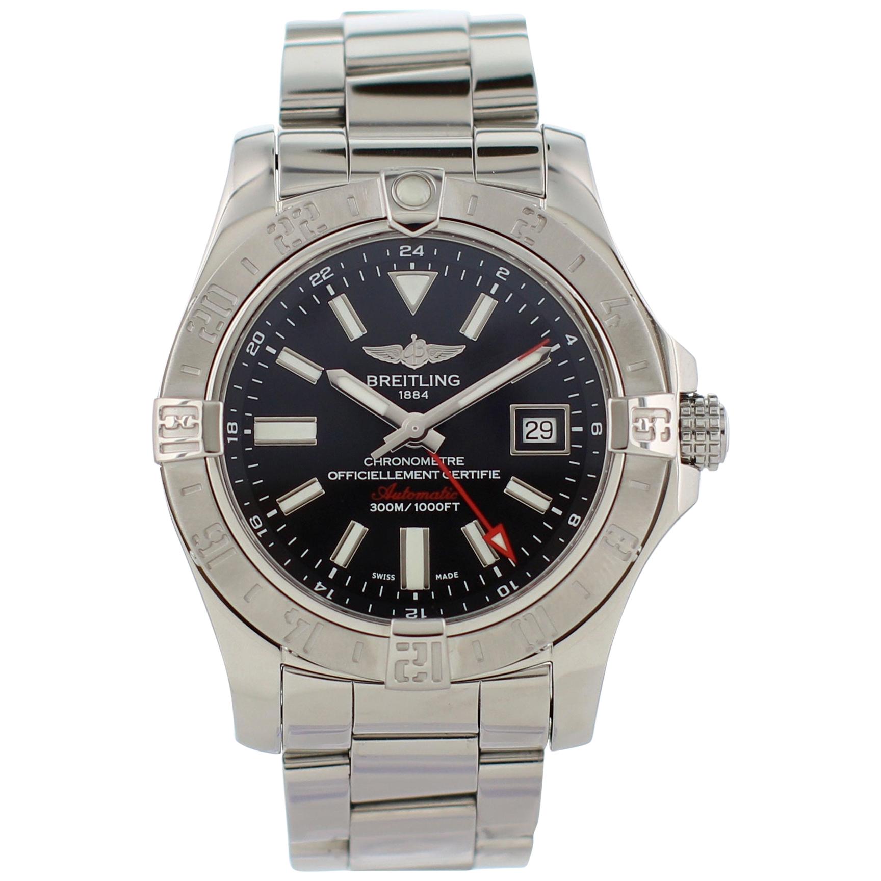Breitling Avenger II GMT A32390 Men's Watch Box Papers For Sale