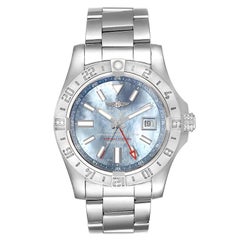Breitling Avenger II GMT Blue Mother of Pearl Dial Mens Watch A32390