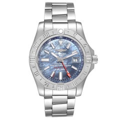 Breitling Avenger II GMT Blue Mother of Pearl Dial Mens Watch A32390