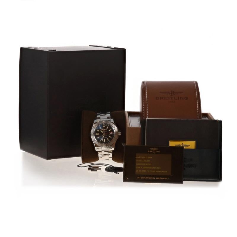 Breitling Avenger II GMT Herrenuhr A3239011 - Automatik 1 Yr Wnty im Angebot 4