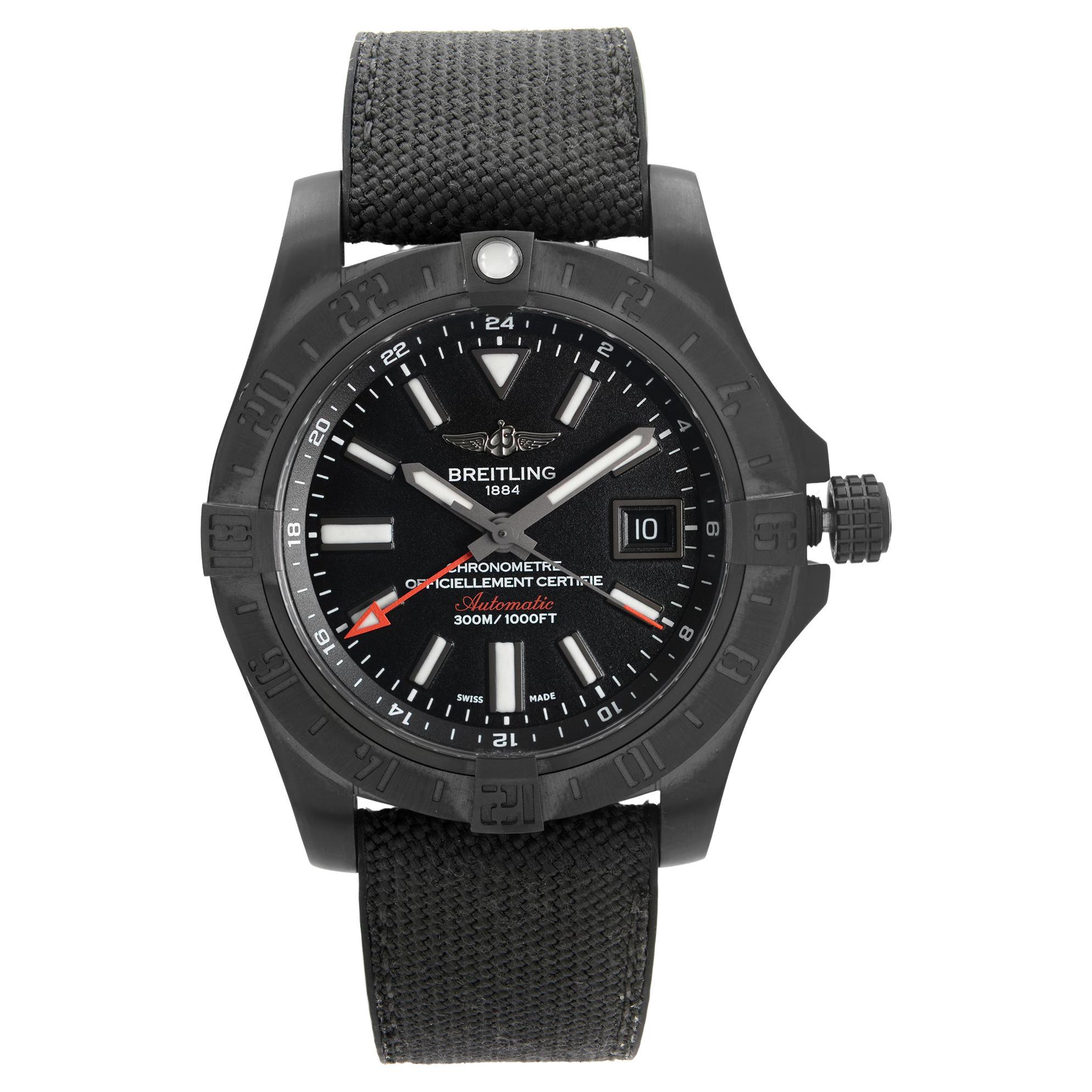 Breitling Avenger II GMT Steel Black Dial Automatic Watch M3239010//BF04-109W