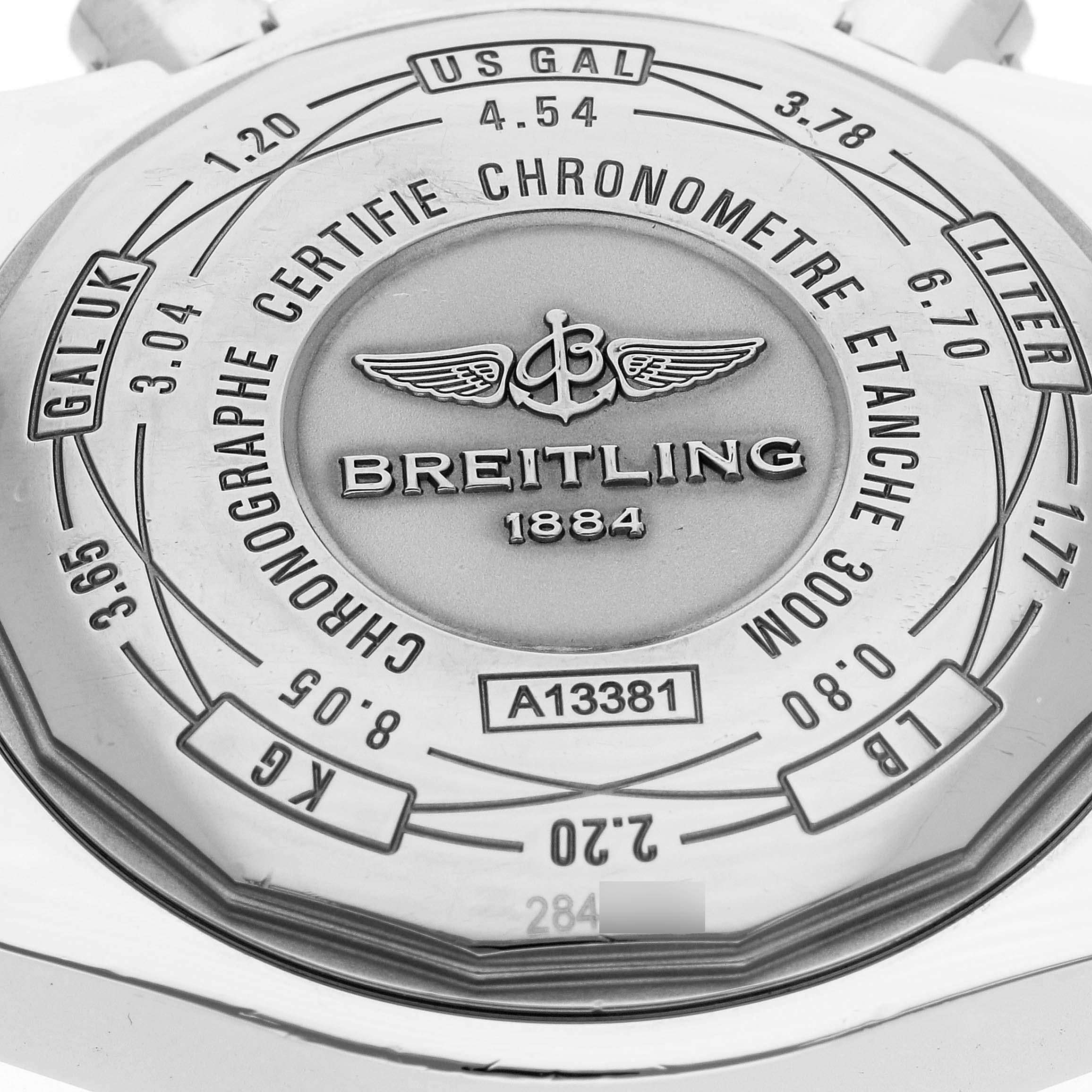 Breitling Avenger II Mother of Pearl Special Edition Steel Mens Watch A13381 2