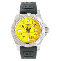 Used Breitling Avenger II Seawolf A17331 Men’s Automatic Watch Yellow Dial SS