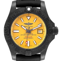 Used Breitling Avenger II Seawolf Cobra Yellow Limited Edition Blacksteel Watch 