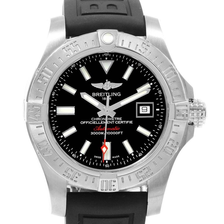 Breitling Avenger II Seawolf Rubber Strap Watch A17331 Men ...