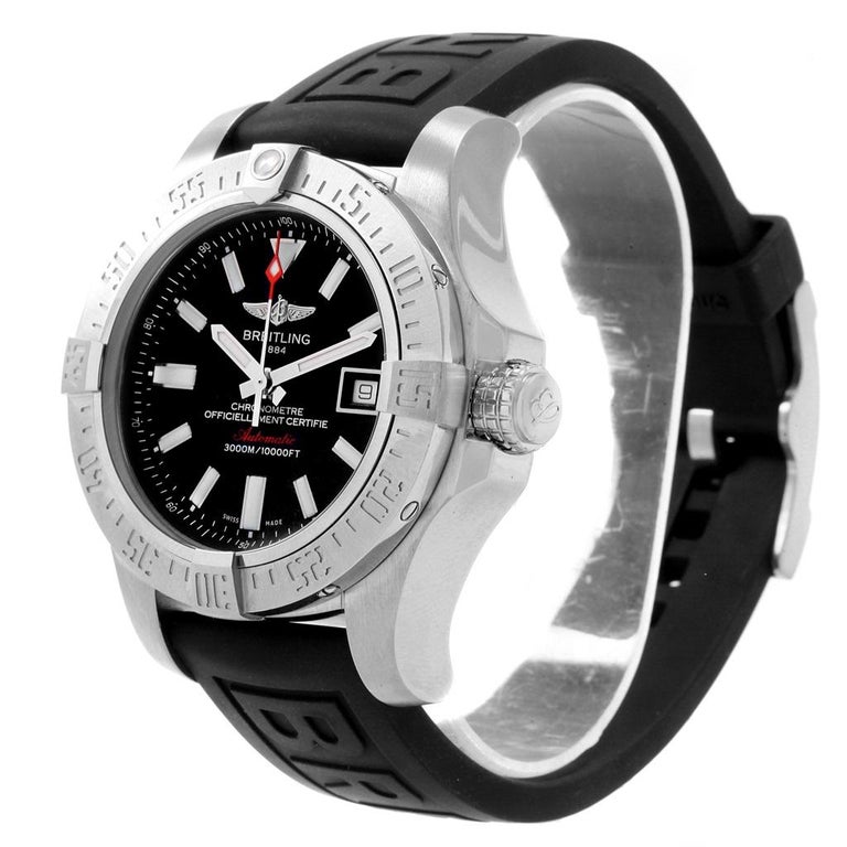 Breitling Avenger II Seawolf Rubber Strap Watch A17331 Men ...