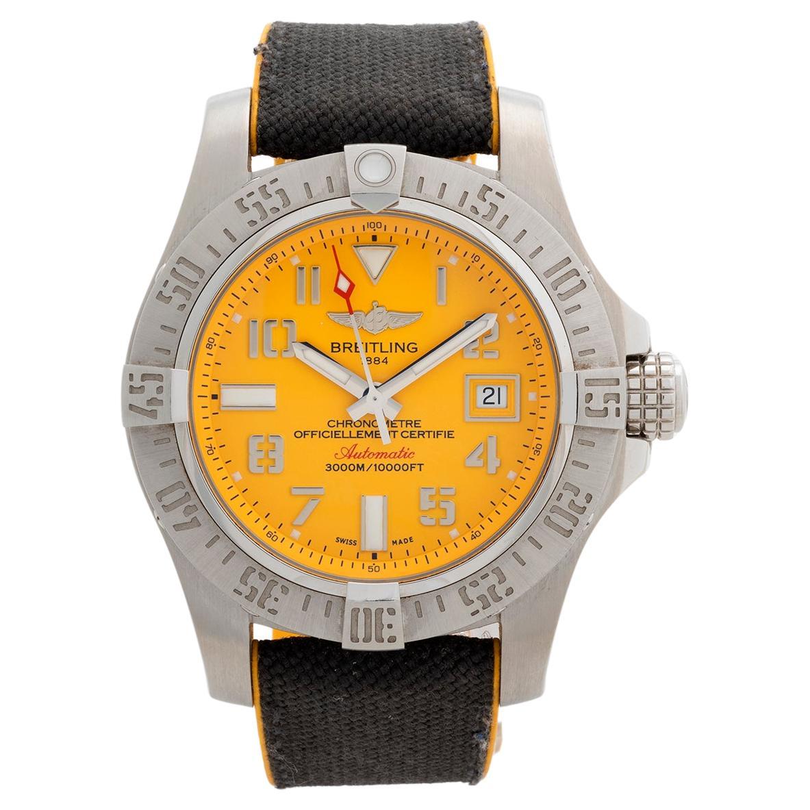Breitling Avenger II Seawolf Wristwatch Ref A1733110. 45mm Case, Complete Set.