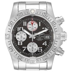 Breitling Avenger II Tungsten Grey Dial Steel Mens Watch A13381 Box Papers