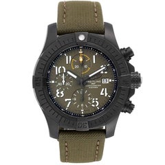 Breitling Avenger Night Mission DLC Coated Titanium Watch V13317 Box Card