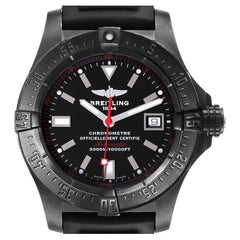 Used Breitling Avenger Seawolf Code Red Blacksteel LE Watch M17330 Box Papers