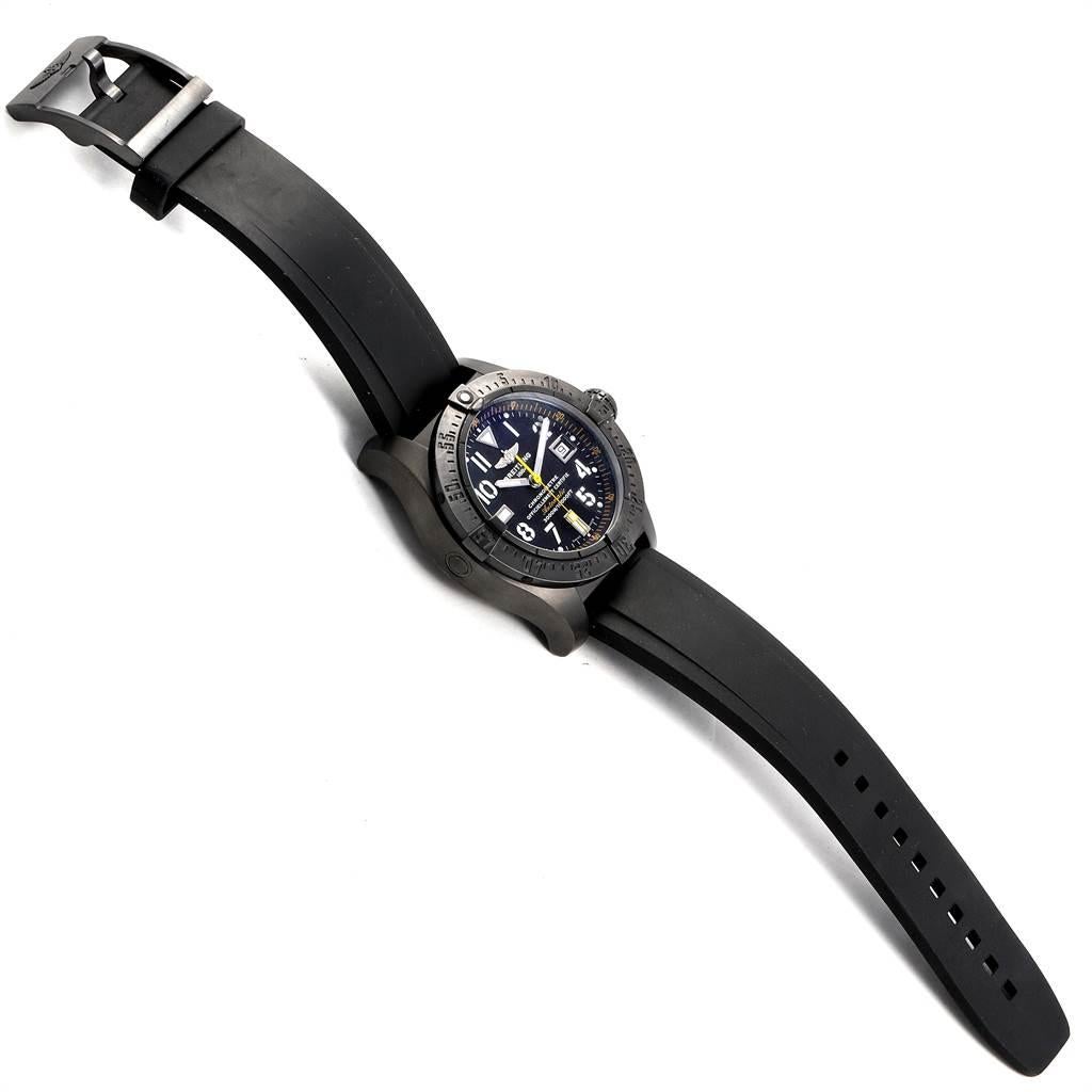 Breitling Avenger Seawolf Code Yellow Blacksteel LE Watch M17330 Box Papers For Sale 3
