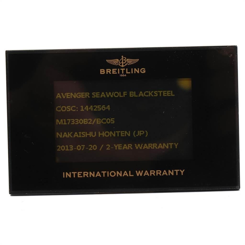 Breitling Avenger Seawolf Code Yellow Blacksteel LE Watch M17330 Box Papers For Sale 5