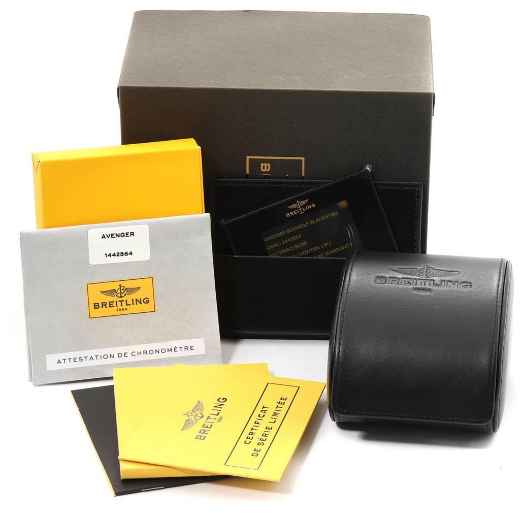 Breitling Avenger Seawolf Code Yellow Blacksteel LE Watch M17330 Box Papers 6