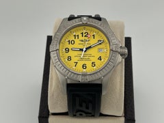 Breitling Avenger Seawolf E17370 44mm Yellow Dial Titanium Rubber Strap