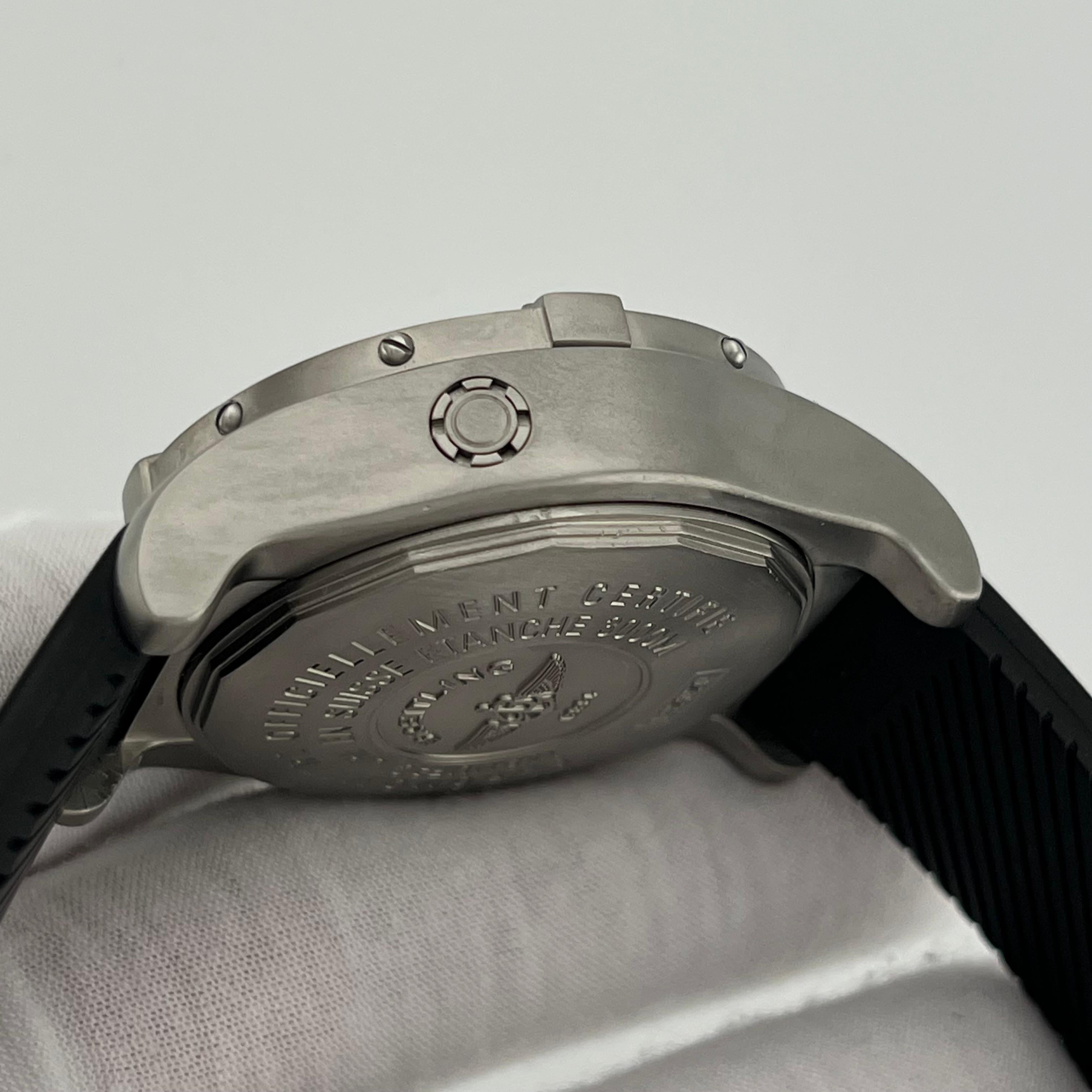 Uomo Breitling Avenger Seawolf E17370 44 mm Quadrante giallo Cinturino in gomma titanio in vendita