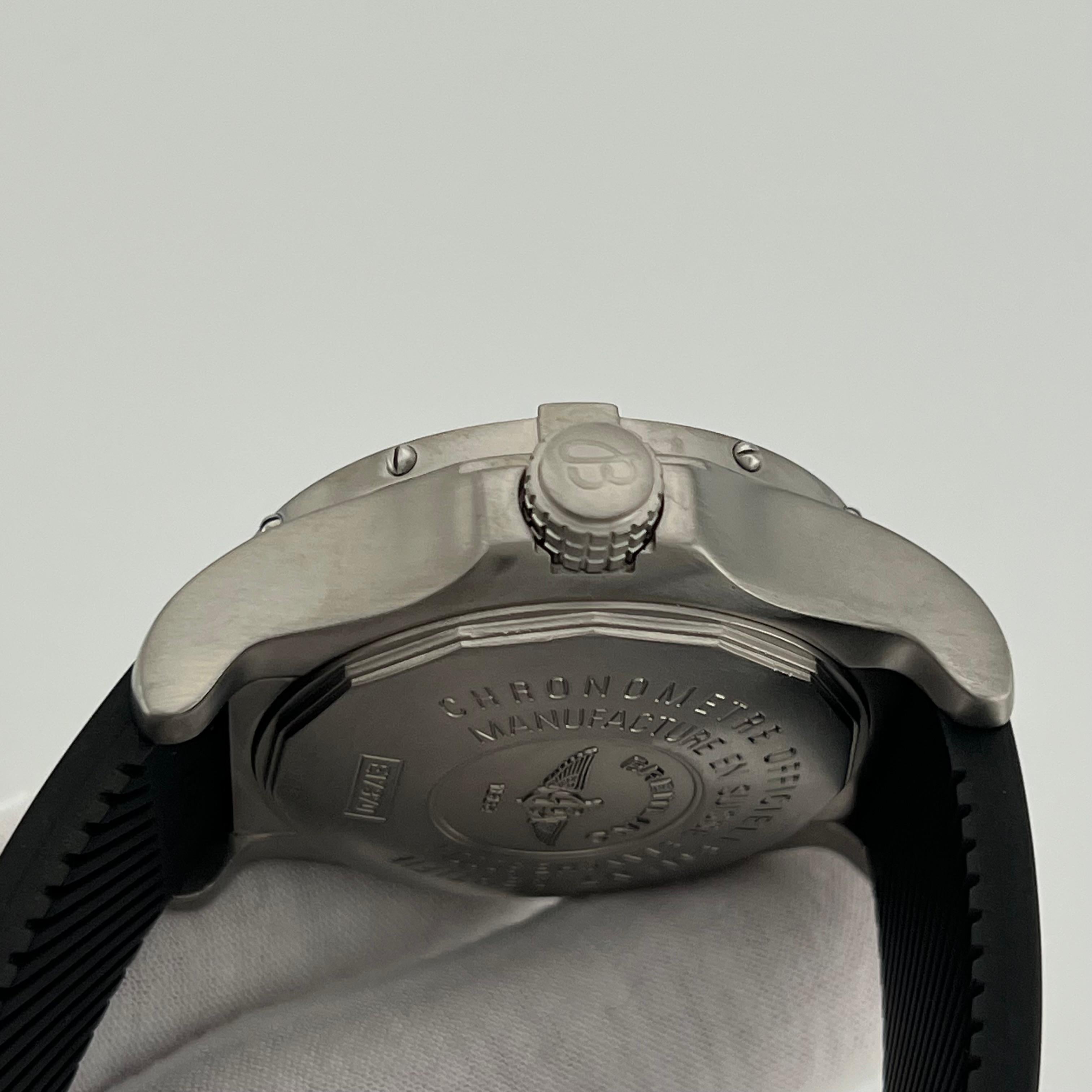 Breitling Avenger Seawolf E17370 44 mm Quadrante giallo Cinturino in gomma titanio in vendita 1