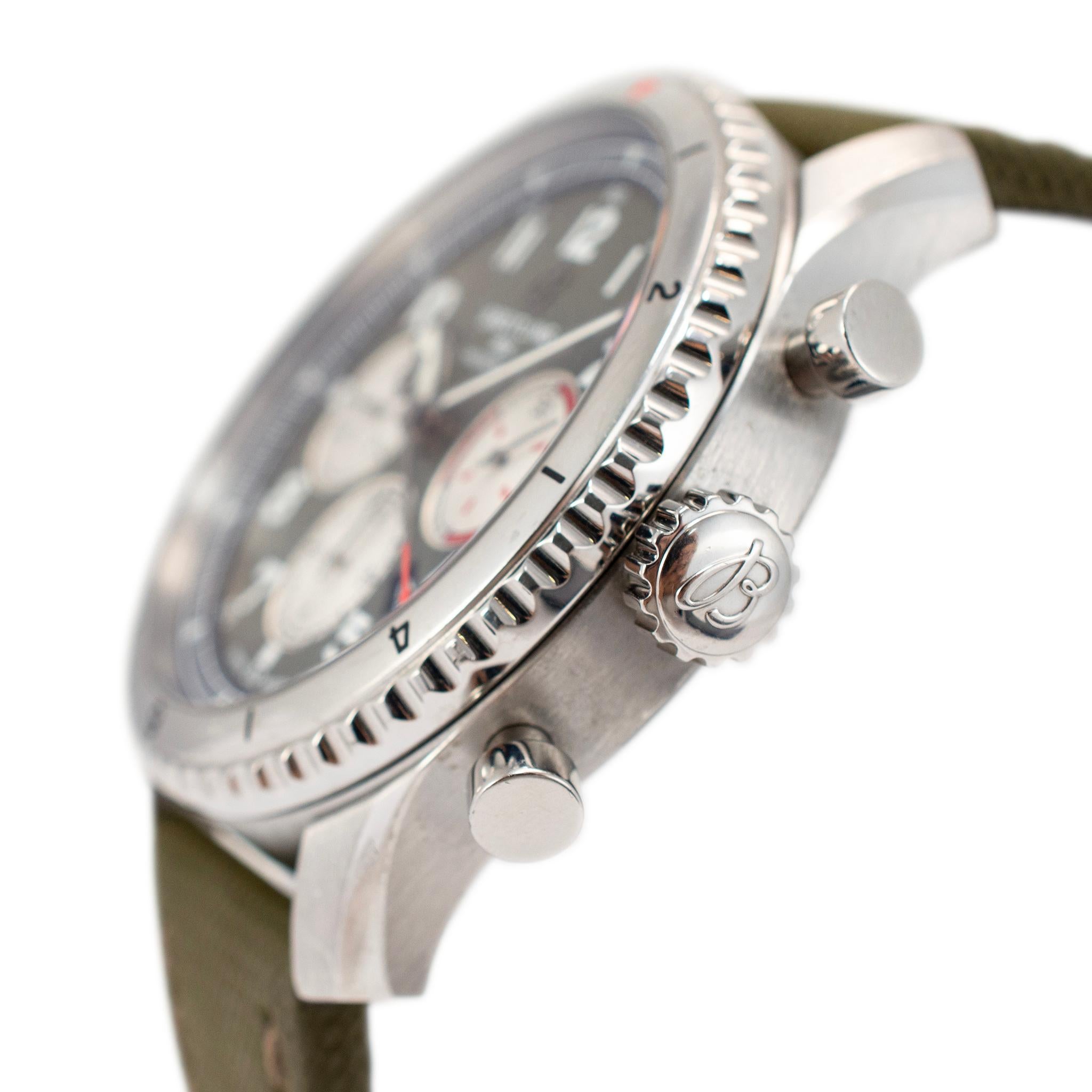 Breitling Aviator 8 B01 Chronograph Curtiss Warhawk 43MM AB0119 Steel Watch In Excellent Condition For Sale In Houston, TX