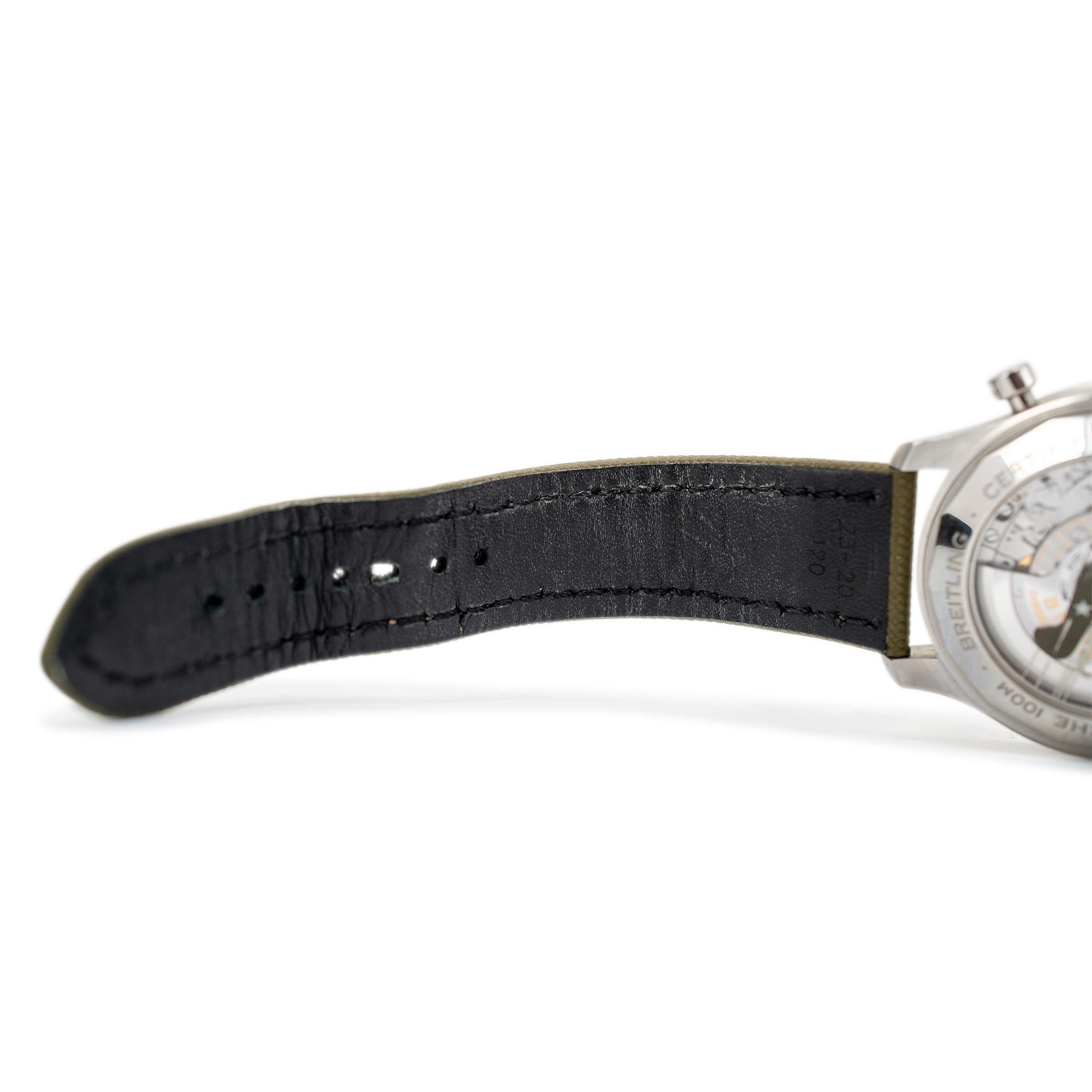 Breitling Aviator 8 B01 Chronograph Curtiss Warhawk 43MM AB0119 Steel Watch For Sale 2