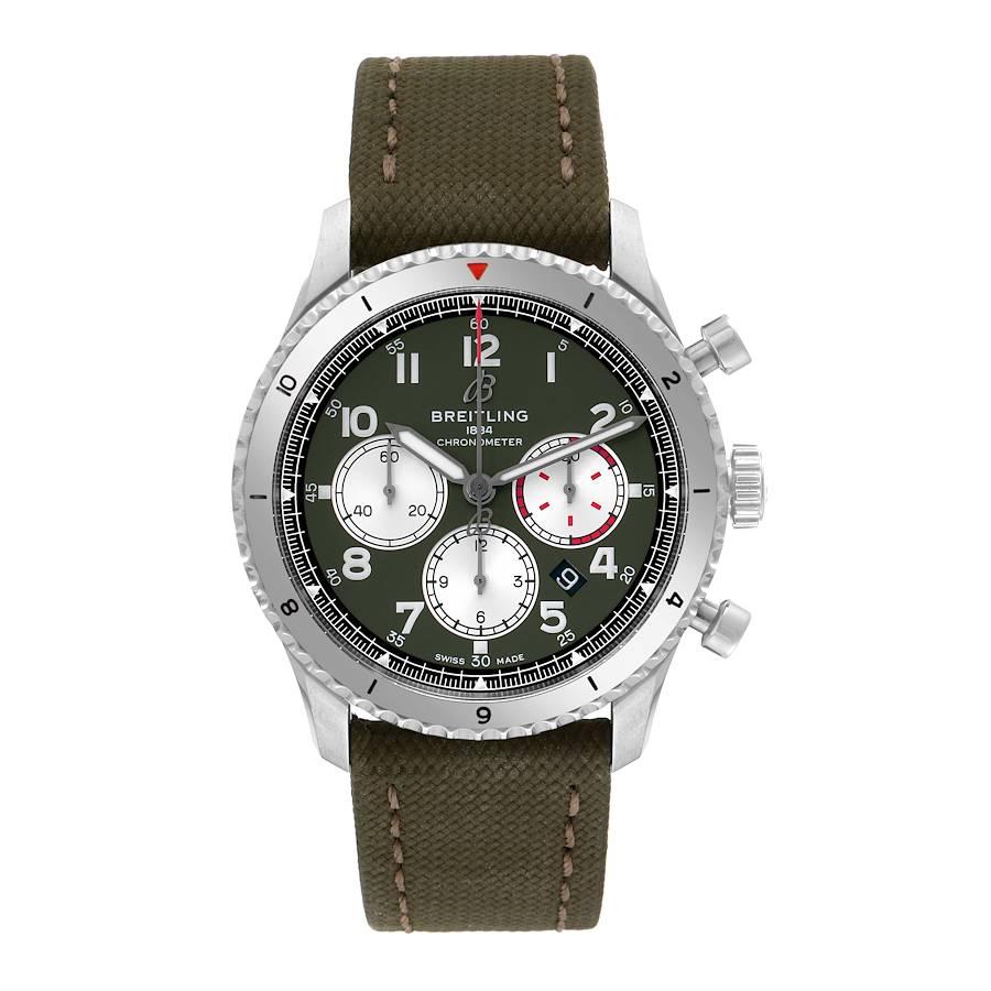 Breitling Aviator 8 B01 Curtiss Warhawk Steel Mens Watch AB0119 Box Papers. Self-winding automatic officially certified chronometer movement. Chronograph function. Stainless steel case 43.0 mm in diameter. Exhibition sapphire case back. Stainless