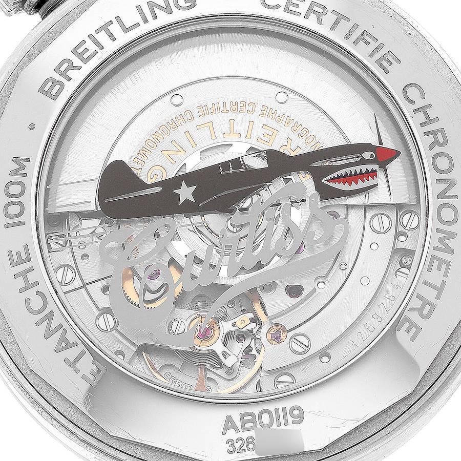 Men's Breitling Aviator 8 B01 Curtiss Warhawk Steel Mens Watch AB0119 Box Papers